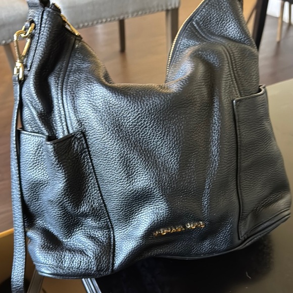 Michael Kors Black Hobo Bag with Silver Hardware - Picture 1 of 5